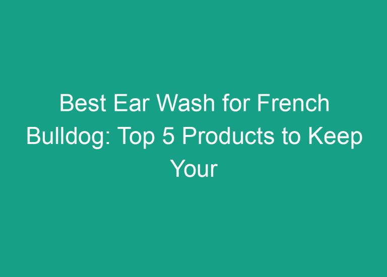 Best Ear Wash for French Bulldog: Top 5 Products to Keep Your Frenchie’s Ears Clean and Healthy
