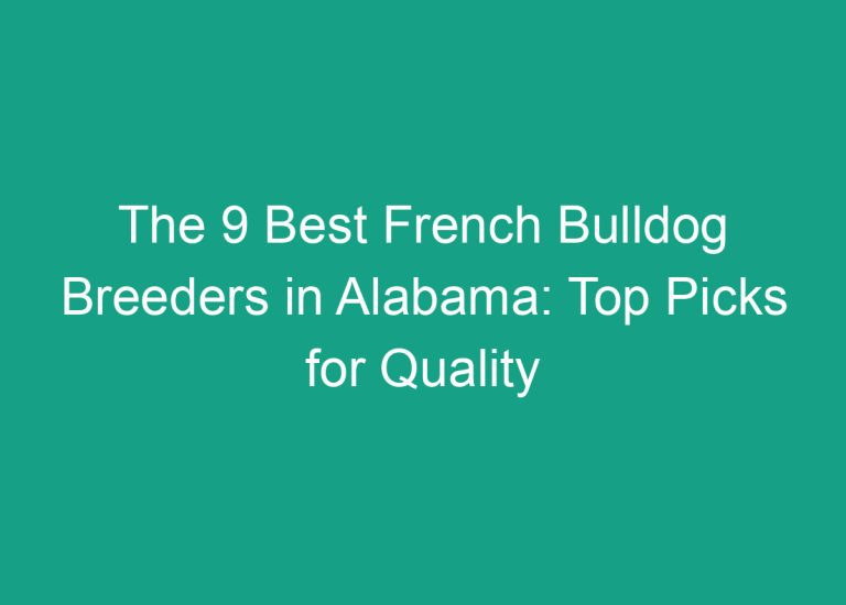 The 9 Best French Bulldog Breeders in Alabama: Top Picks for Quality Pups
