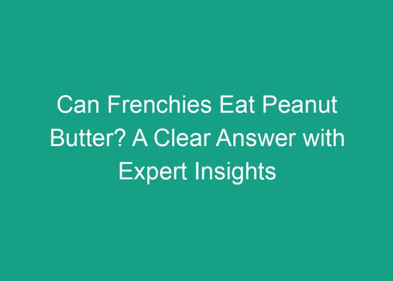 Can Frenchies Eat Peanut Butter? A Clear Answer with Expert Insights