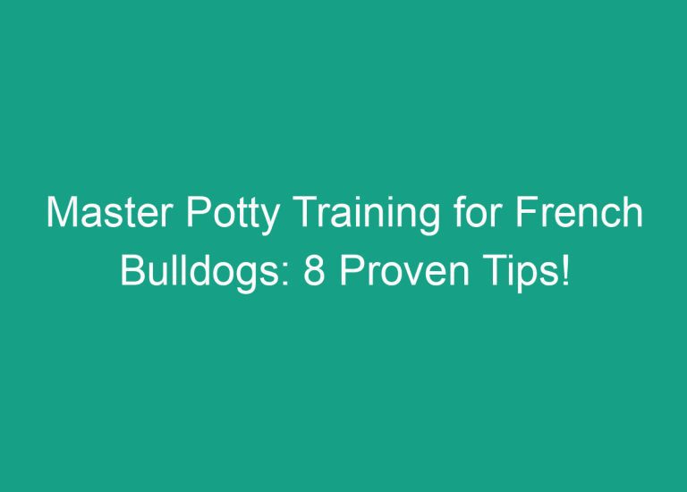 Master Potty Training for French Bulldogs: 8 Proven Tips!