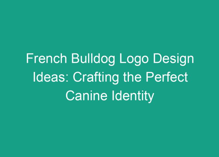 French Bulldog Logo Design Ideas: Crafting the Perfect Canine Identity