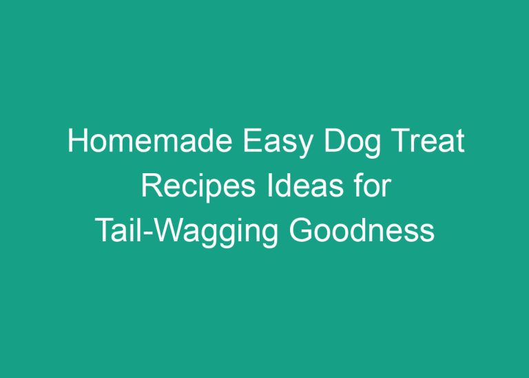 Homemade Easy Dog Treat Recipes Ideas for Tail-Wagging Goodness