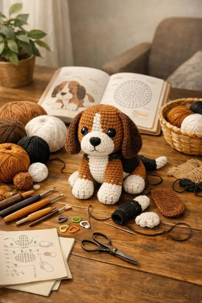Beagle Crochet Pattern Ideas – Beginner Amigurumi Beagle Dog