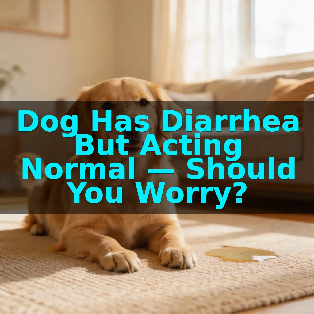 Dog Has Diarrhea But Acting Normal — Should You Worry?