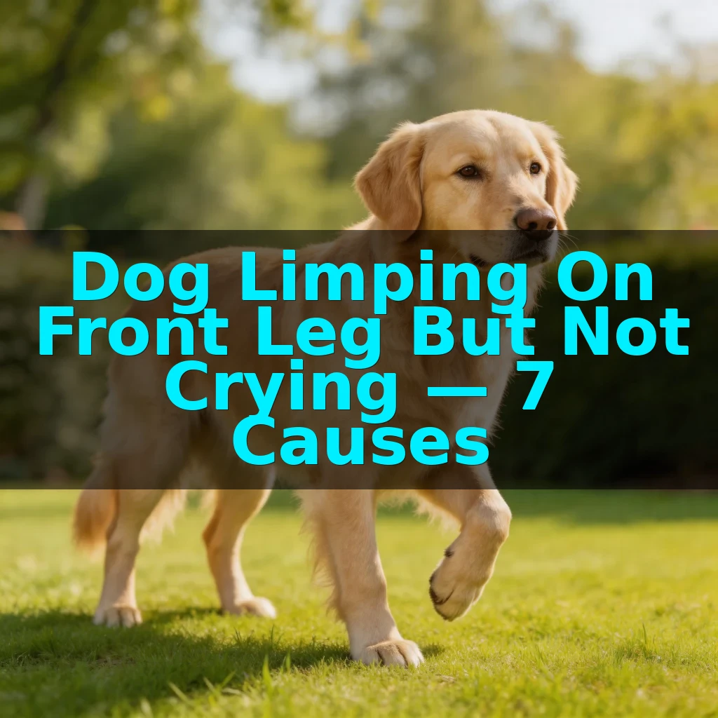 Dog Limping On Front Leg But Not Crying — 7 Causes