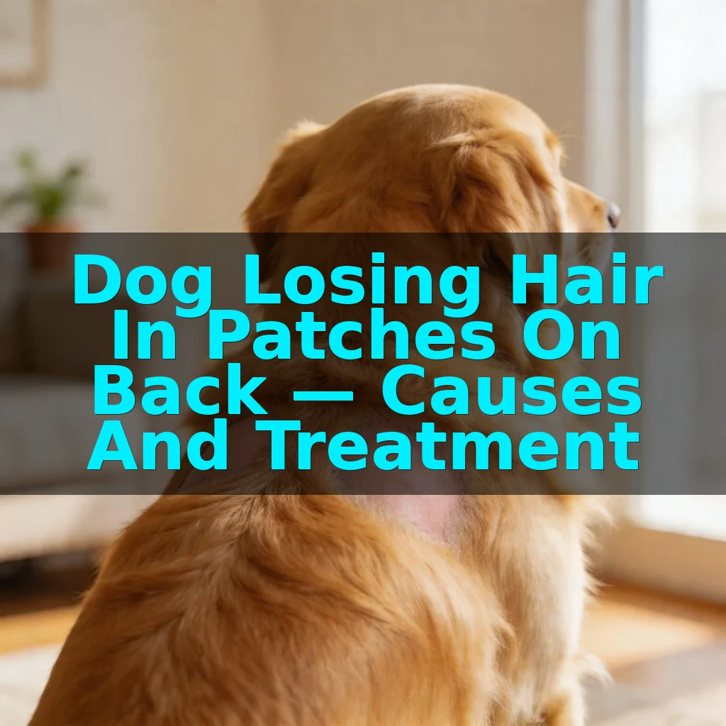 Dog Losing Hair In Patches On Back — Causes And Treatment