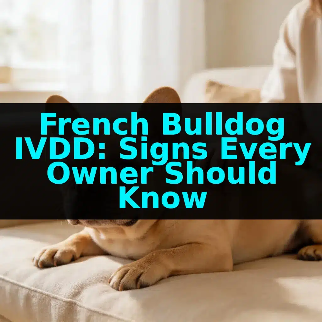 French Bulldog IVDD: Signs Every Owner Should Know