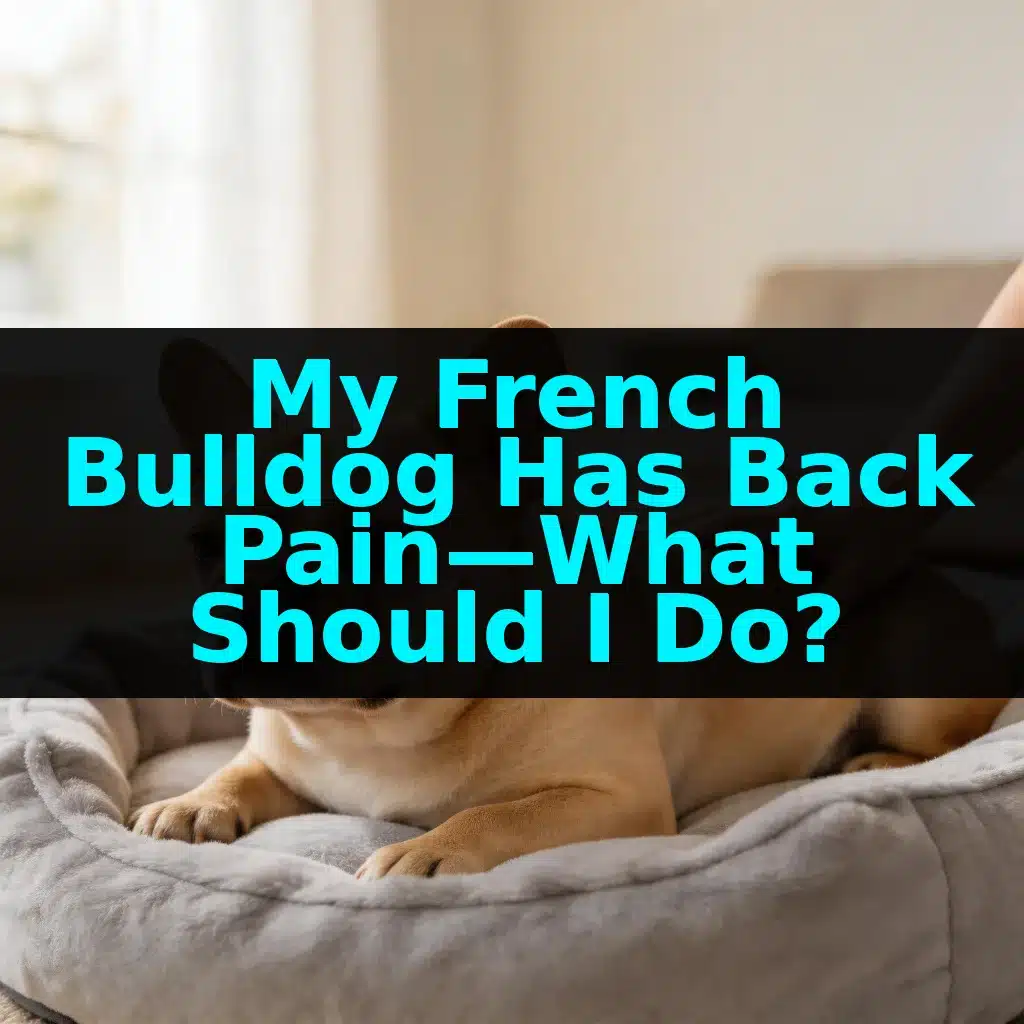 My French Bulldog Has Back Pain—What Should I Do?