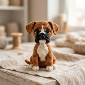 Free Boxer Dog Amigurumi Crochet Pattern