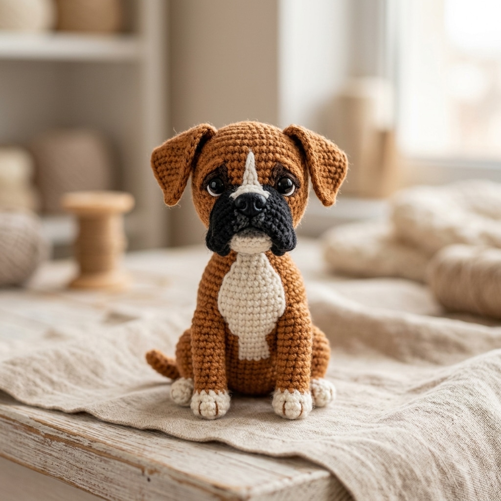 Free Boxer Dog Amigurumi Crochet Pattern (Step-by-Step)