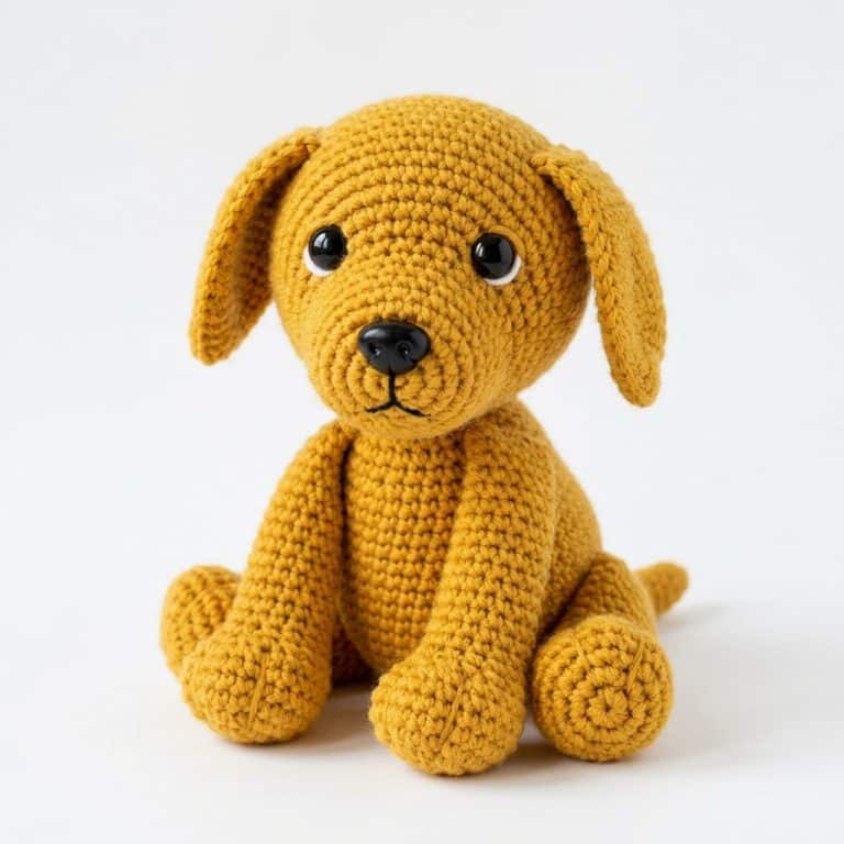 Crocheted_golden_yellow_puppy