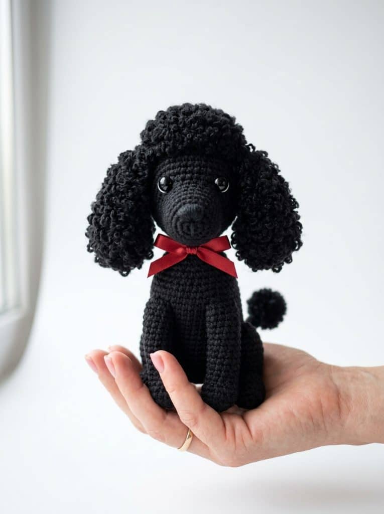 Black Poodle Amigurumi Crochet Pattern -Step By Step