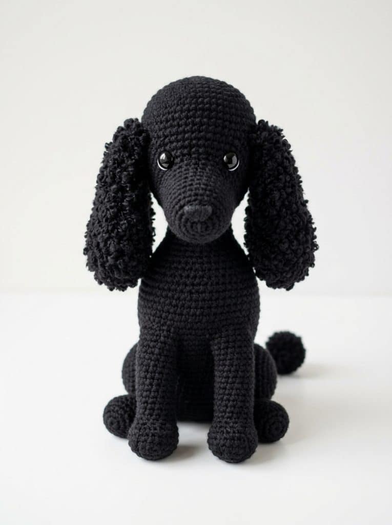 Black Poodle Amigurumi Crochet Pattern -Step By Step