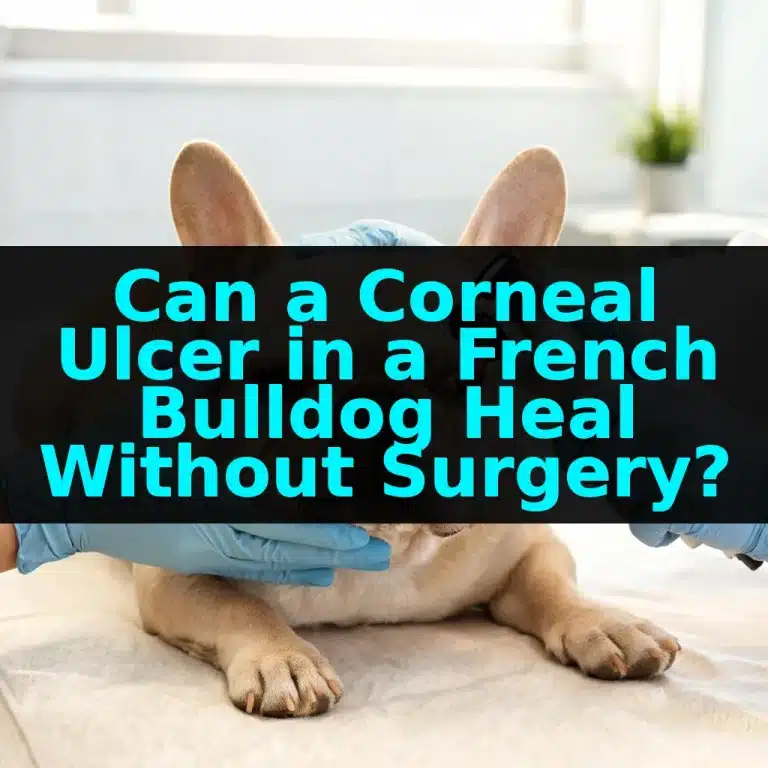 Can a Corneal Ulcer in a French Bulldog Heal Without Surgery?