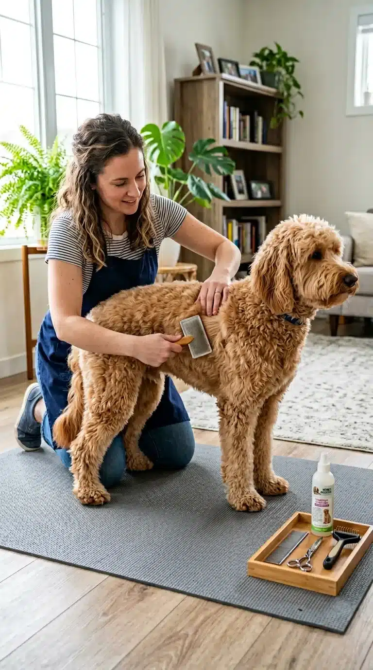 How to Brush an F1 Medium Goldendoodle Correctly