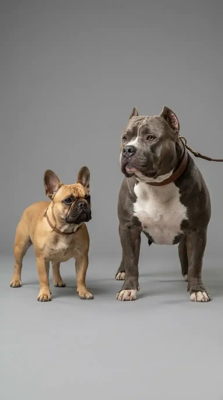 How Do French Bulldogs and American Bullies Differ in Size and Appearance?