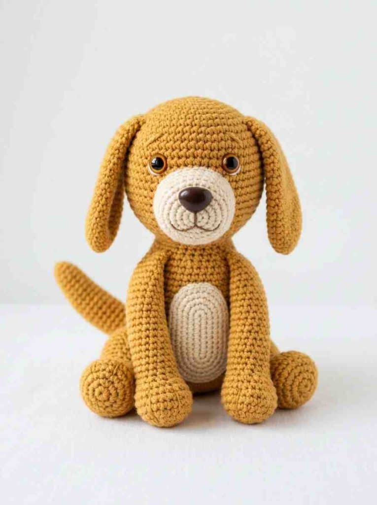 Free Golden Retriever Amigurumi Crochet Pattern (Step By Step Instructions)