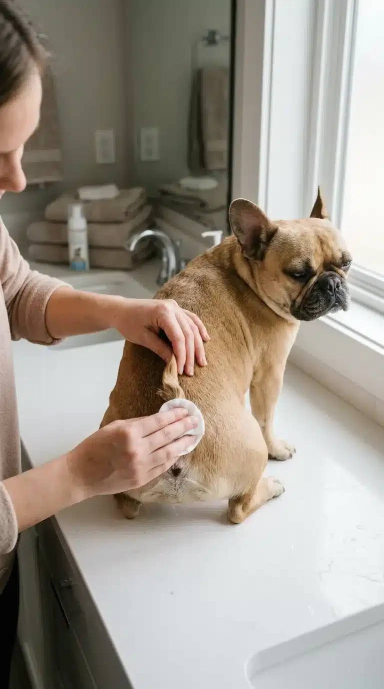 How Do You Clean a Deep Tail Pocket on a French Bulldog Without a Vet Visit?