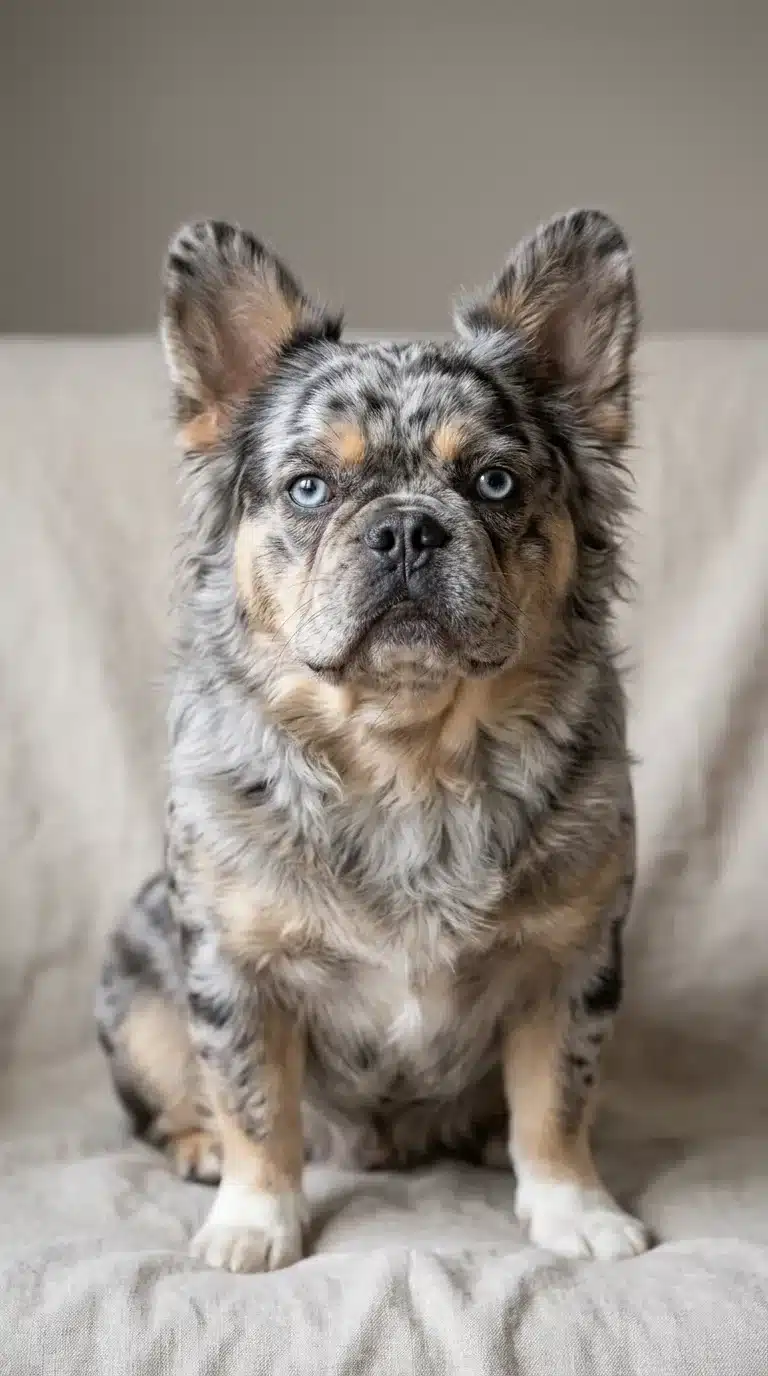 What Color Is a Blue Merle Fluffy French Bulldog?