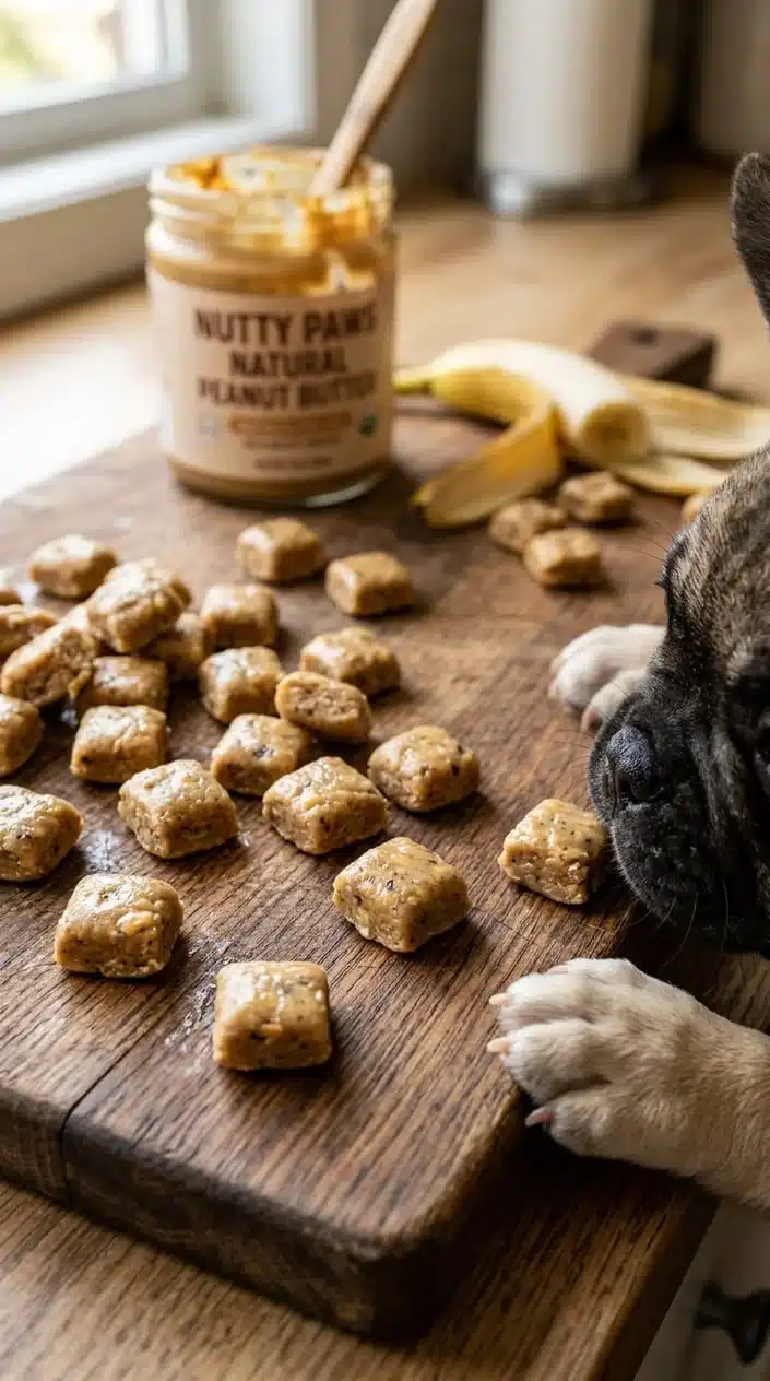 Soft Homemade Treats for French Bulldogs: 5 Easy Recipes for Puppies, Seniors and Sensitive Stomachs 5 Recipe 2: Banana–Peanut Butter Training Squares